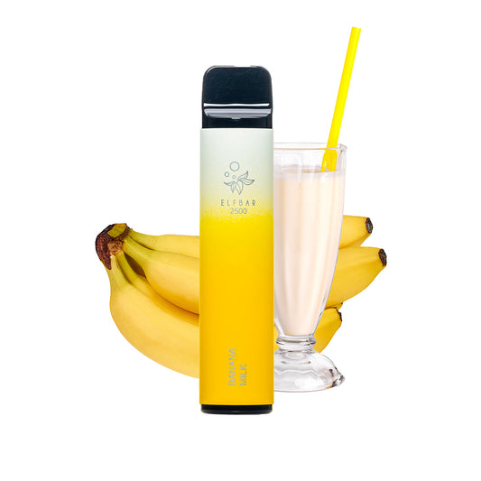 ELFBAR 2500 Banana Milk 2% Nicotine | Disposable Vape