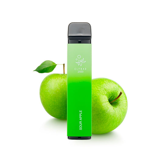 ELFBAR 2500 Sour Apple 2% Nicotine | Disposable Vape